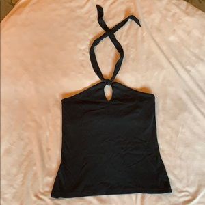 Ann Taylor LOFT M black halter top